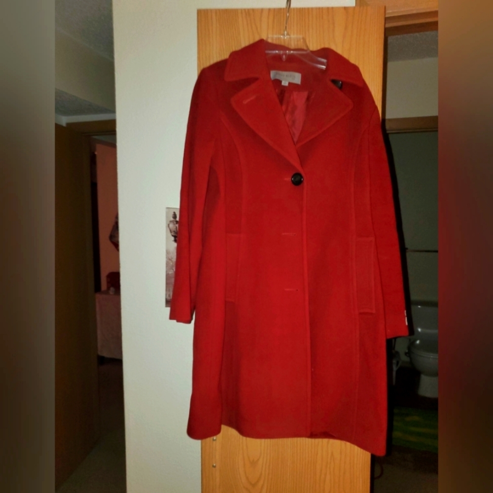 Anne Klein Red Coat